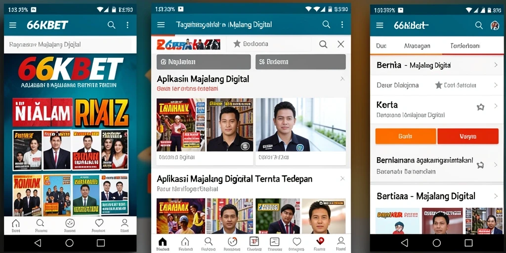Antarmuka pengguna 66KBET menampilkan berita dengan tampilan yang modern dan menarik.
