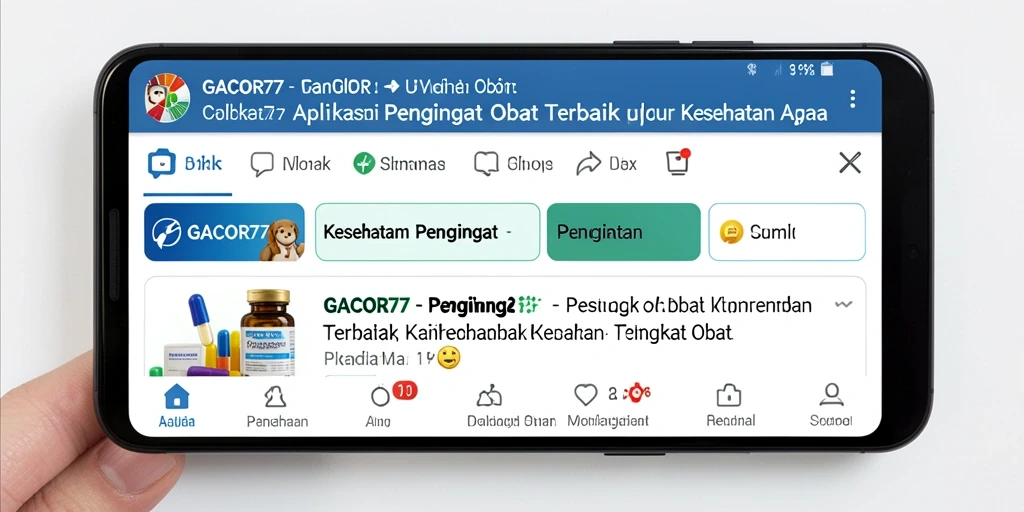 Tampilan antarmuka pengguna GACOR77 yang intuitif dan menarik untuk Pengingat Obat.