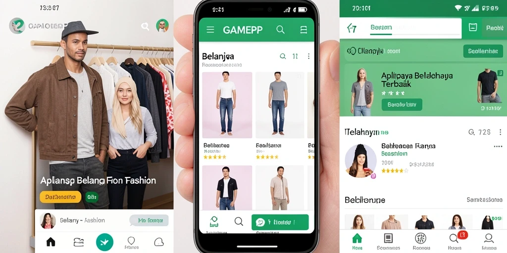 Screenshot dari GAMERP menampilkan fitur pencarian fashion yang mudah digunakan.