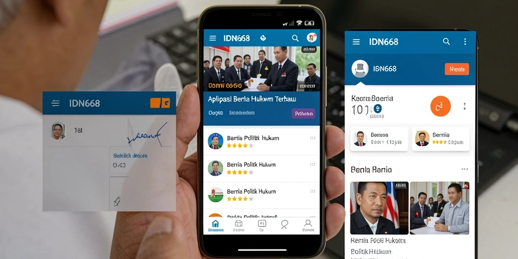 Antarmuka IDN668 yang sederhana dan informatif tentang Politik Hukum.