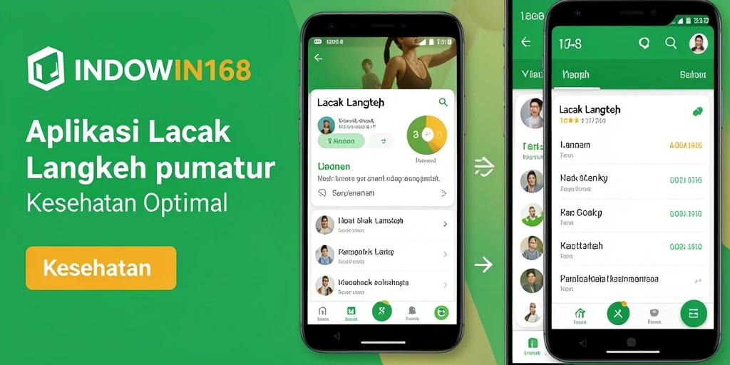 Tampilan antarmuka aplikasi INDOWIN168 dengan fungsi Lacak Langkah yang efektif.