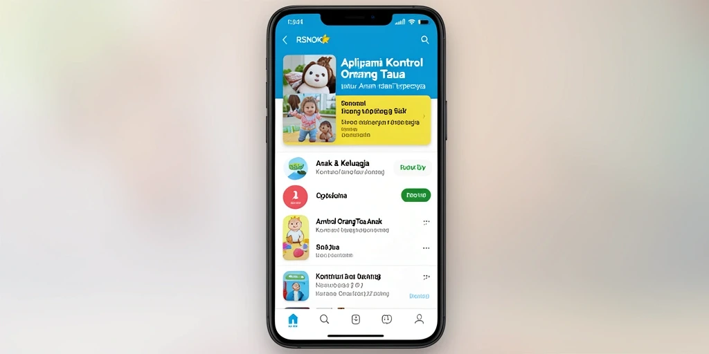Antarmuka RSNOK yang sederhana dan intuitif untuk Kontrol Orang Tua.