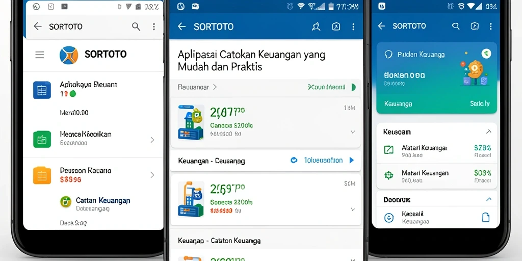 Antarmuka SORTOTO yang sederhana dan fungsional untuk catatan keuangan.