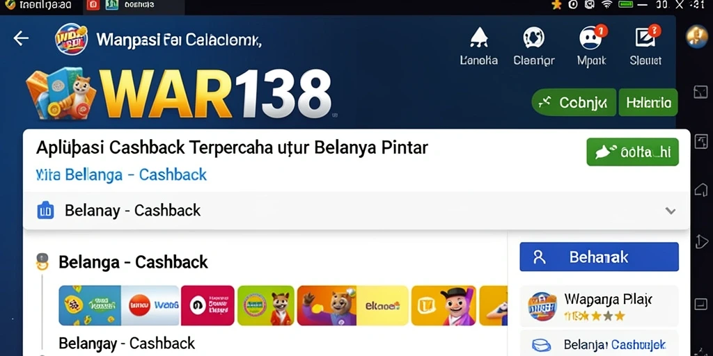 Tampilan utama WAR138 dengan fitur Cashback yang menarik.